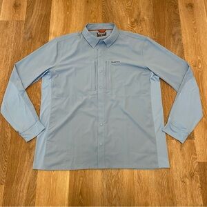 SIMMS Men’s Intruder BiComp Fishing Shirt XL Pastel Blue Outdoors Fly Fishing
